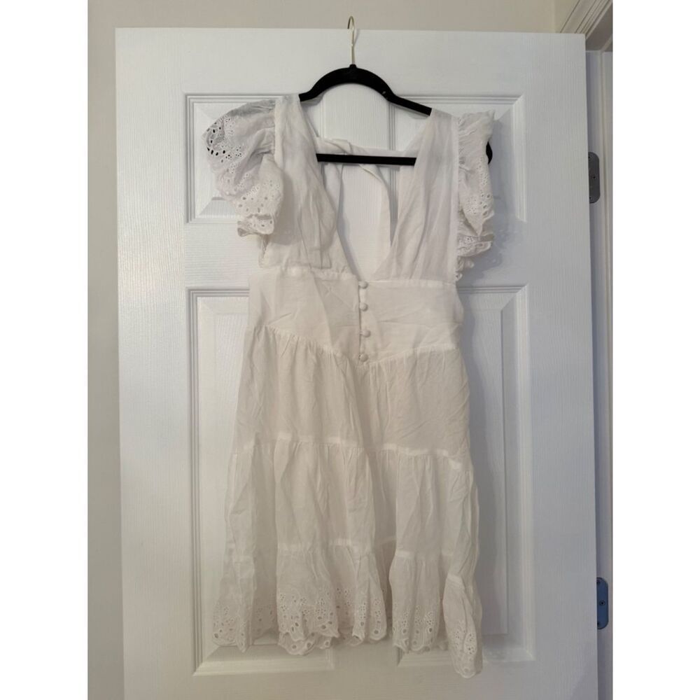 Tularosa Trixie Mini Dress in White - Picture 3 of 6